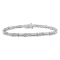 Sterling Silver 1.0ctw Diamond X-Link Tennis Bracelet