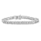 Rhodium Over Sterling Silver 2 Ctw Diamond Wave Tennis Bracelet