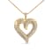 14K Yellow Gold Over Sterling Silver 3/4ctw Mixed Cut Diamond Open Heart
18" Pendant w\chain