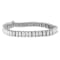 14K White Gold 3.0ctw Princess Cut Quad Invisible Set Tennis Bracelet