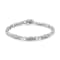 Sterling Silver .20ctw Round-Cut Diamond "X" Link Bracelet