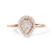 10K Rose Gold 3/8ctw Round-Cut Diamond Pear Promise Ring (I-J Color,
I2-I3 Clarity)