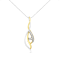 10K Two-tone Gold Round Cut Diamond Accent Cascade 18" Pendant
w\chain(J-K Color, I2-I3 Clarity)
