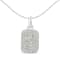 Sterling Silver 1.0ctw Diamond Block Pendant w\chain(I-J, I3-Promo)