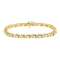 10K Yellow Gold Over Sterling Silver 1.0ctw Diamond Link Bracelet