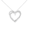 Sterling Silver 1/4ctw Diamond Woven Double Heart 18" Pendant
w\chain(I-J Color, I2-I3 Clarity)