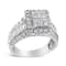 14K White Gold 2.00ctw Composite Head Diamond Ring (H-I Color, SI1-SI2
Clarity) Size 7
