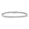 Sterling Silver 1.0ctw Miracle Set Diamond Spiraling Bezel Link Bracelet