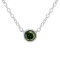 0.20ctw Green Diamond Solitaire Sterling Silver Necklace