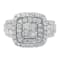 14K White Gold Round and Princess Diamond Ring (2 1/4ctw, H-I Color,
SI1-SI2 Clarity)