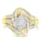 10K Yellow Gold Diamond Cocktail Ring (1/2 cttw, H-I Color, SI2-I1 Clarity)