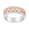 10K White and Rose Gold 1/3ctw Diamond Infinity Ribbon Band Ring (I-J
Color, I1-I2 Clarity)