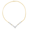 14K Two-tone Gold 2.0ctw Mixed Cut Diamond 'V' Shape Necklace (H-I
Color, SI2-I1 Clarity) - 18"