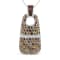 Sterling Silver Brown Enamel 1ctw Multi-color Diamond and
Multi-colorSapphire 18" Pendant w\chain