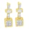 14K Yellow Gold 1/3ctw Diamond Hoop Earrings