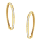 10K Yellow Gold 1.0ctw Slim Diamond Hoop Earrings