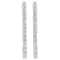 14K White Gold 2.0ctw Round Brilliant Cut Diamond Oblong Hinged
Leverback Hoop Earrings