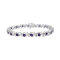 3.5 mm Lab Created Purple Amethyst and 1/6 ctw Diamond Rhodium Over
Sterling Silver Tennis Bracelet