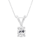IGI Certified 10KT White Gold Diamond Oval Pendant w\chain(1/5ctw, H-I
Color, I1)
