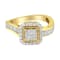 10K Yellow Gold Diamond Cocktail Ring (5/8ctw, H-I Color, SI2-I1 Clarity)