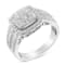 10K White Gold Diamond Cluster Ring (1 Cttw, H-I Color, I1-I2 Clarity) -
Size 7