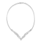 14K White Gold Mixed Cut Diamond 'V' Shape Fashion Necklace (2 cttw, I-J
Color, SI2-I1 Clarity)