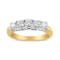 18K Yellow Gold 1.0ctw Round Cut Diamond Step up 5 Stone Ring Band (F-G
Color, SI1-SI2 Clarity)