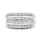 14K White Gold 1.00ctw Mixed Shape Diamond Modern Band Ring (H-I Color,
SI2-I1 Clarity) Size 7
