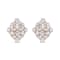 18K Rose Gold 8 1/3 Cttw Pear and Round Diamond Floral Cluster Omega Earrings