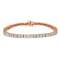 10K Rose Gold Over Sterling Silver 1.0 Cttw Diamond Square Frame Tennis Bracelet