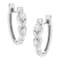 Sterling Silver 1/4ctw Prong Set Round-Cut Diamond Twist and Swirl Hoop Earring