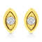 10K Yellow Gold Over Sterling Silver 1/10ctw Miracle-Set Diamond
Marquise Shape Stud Earrings