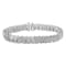 Sterling Silver 3.0ctw Diamond Multi Row Cluster Slanted Wave Link
Tennis Bracelet