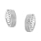 10K White Gold Diamond Hoop Earring 1/2ctw