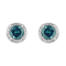 0.25ctw Treated Blue Diamond Solitaire Sterling Silver Stud Earrings