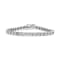 14K White Gold 1.0ctw Lab Grown Diamond Round Miracle Plate and
"S" Link Tennis Bracelet
