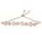 10K Rose Gold Over Sterling Silver .30ctw Diamond Heart-Linked Bolo Bracelet