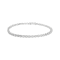 Sterling Silver .50ctw Miracle-Set Diamond Bezel Look Tennis Bracelet