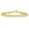 14K Yellow Gold 3.0ctw Round Cut Diamond Spiral Link Bracelet