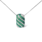Sterling Silver Turquoise Enamel and 1/2 Cttw Diamond Block 18"
Pendant Necklace