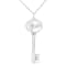 .925 Sterling Silver Diamond Accent Zodiac Key Pendant Necklace