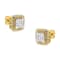 10K Yellow Gold Diamond Stud Earrings 1/2ctw