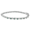 14K White Gold 3.0ctw Round-Cut Blue Diamonds Bracelet
