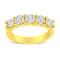 14K Yellow Gold Over Sterling Silver 1 1/2ctw Round Diamond Band Ring
(K-L Color, SI2-I1 Clarity)