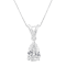 IGI certified 10K White Gold 1/2ctw Diamond Pear Pendant w\chain(I-J, I1)