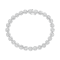 14K White Gold 3.75ctw Round Diamond Round Cluster Links Tennis Bracelet