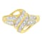 10K Yellow Gold Over Sterling Silver 1.0ctw Diamond Halo Floral Ring
(J-K Color, I2-I3 Clarity)