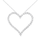 Sterling Silver 3.0ctw Round-Cut Diamond Open Heart Pendant w\chain(I-J
Color, I2-I3 Clarity) - 18"