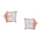 10K Rose Gold Over Sterling Silver Diamond Stud Earrings 3/4ctw