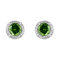 0.25ctw Treated Green Diamond Solitaire Sterling Silver Stud Earrings